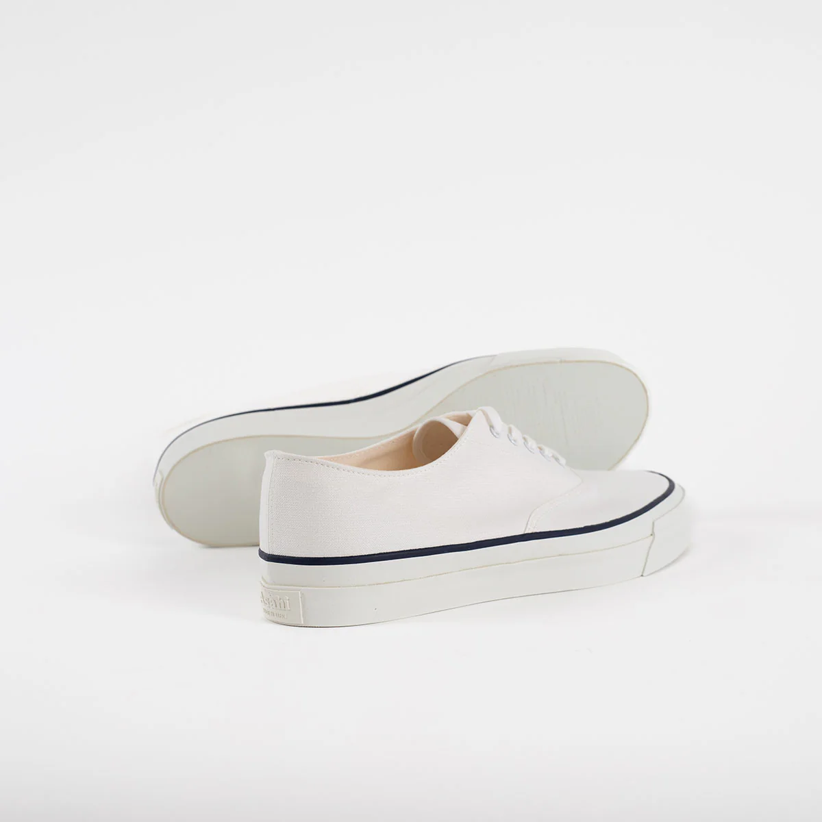 AS-041-WHT - ASAHI Cotton Deck Shoes - White - Image 4