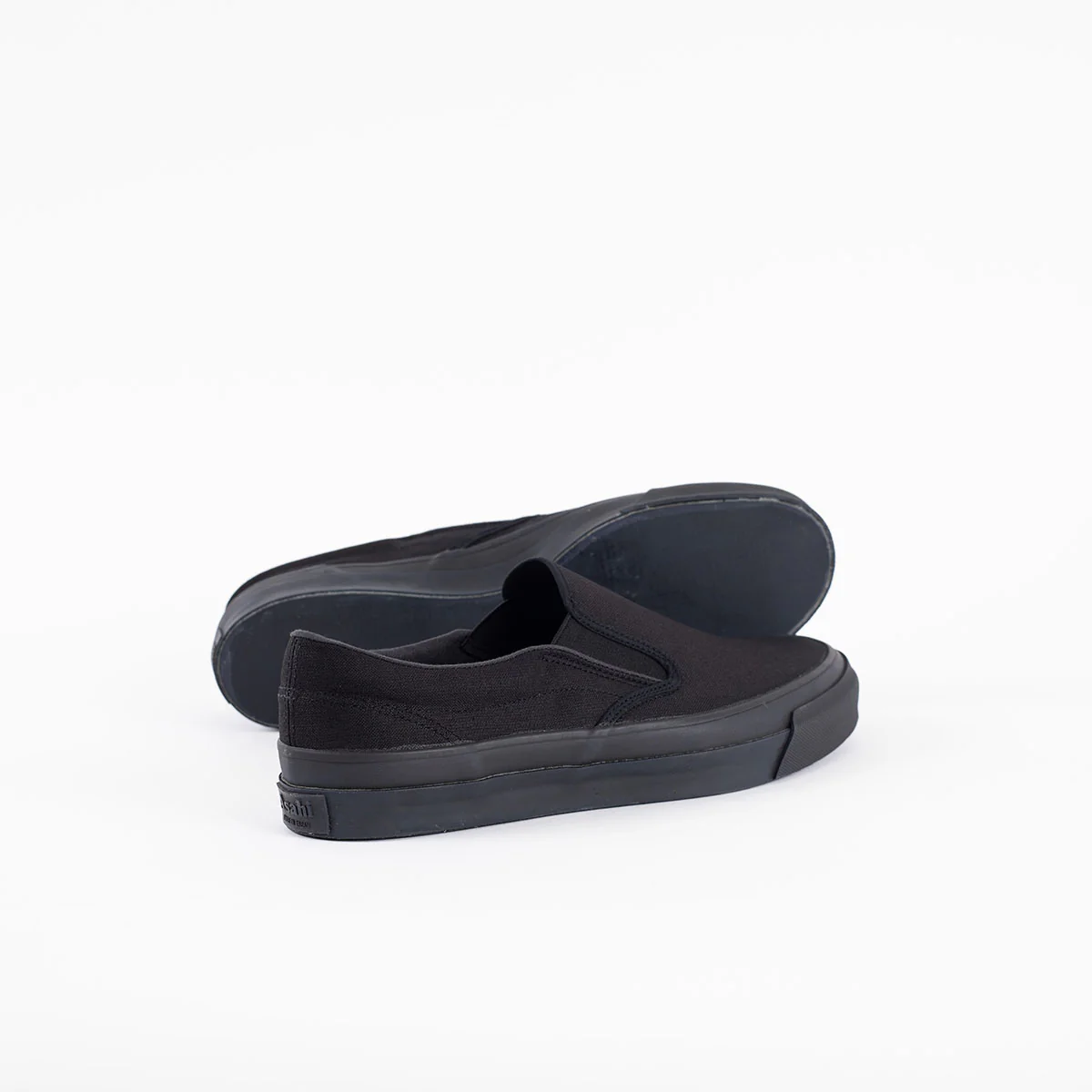 AS-SLIP-ON-BLK - ASAHI COTTON SLIP ON SHOES - Black/ Black - Image 4