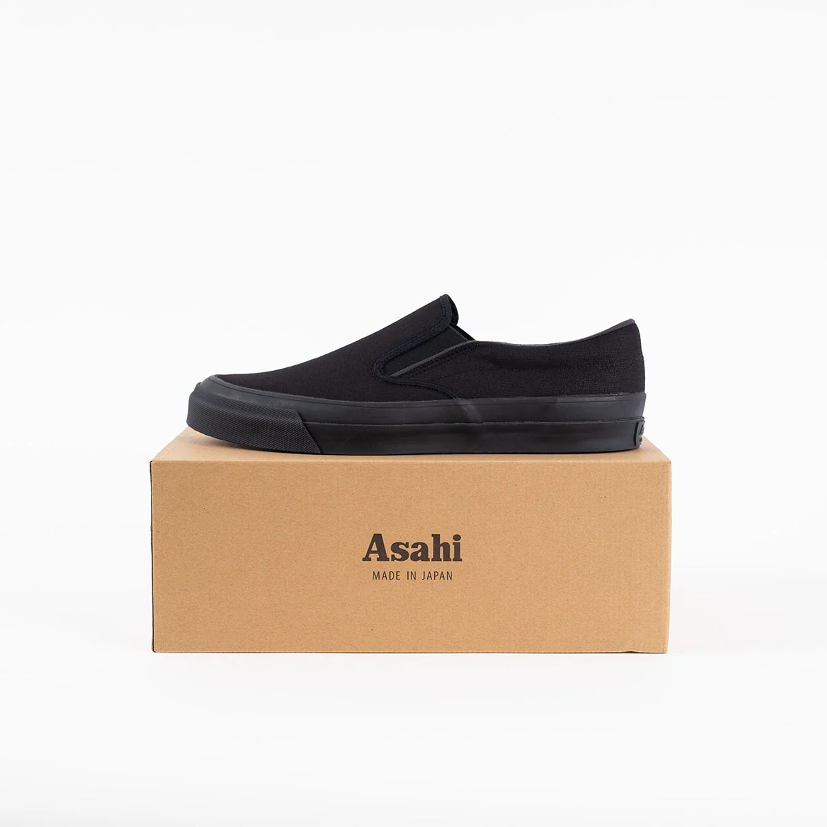 AS-SLIP-ON-BLK - ASAHI COTTON SLIP ON SHOES - Black/ Black - Image 7