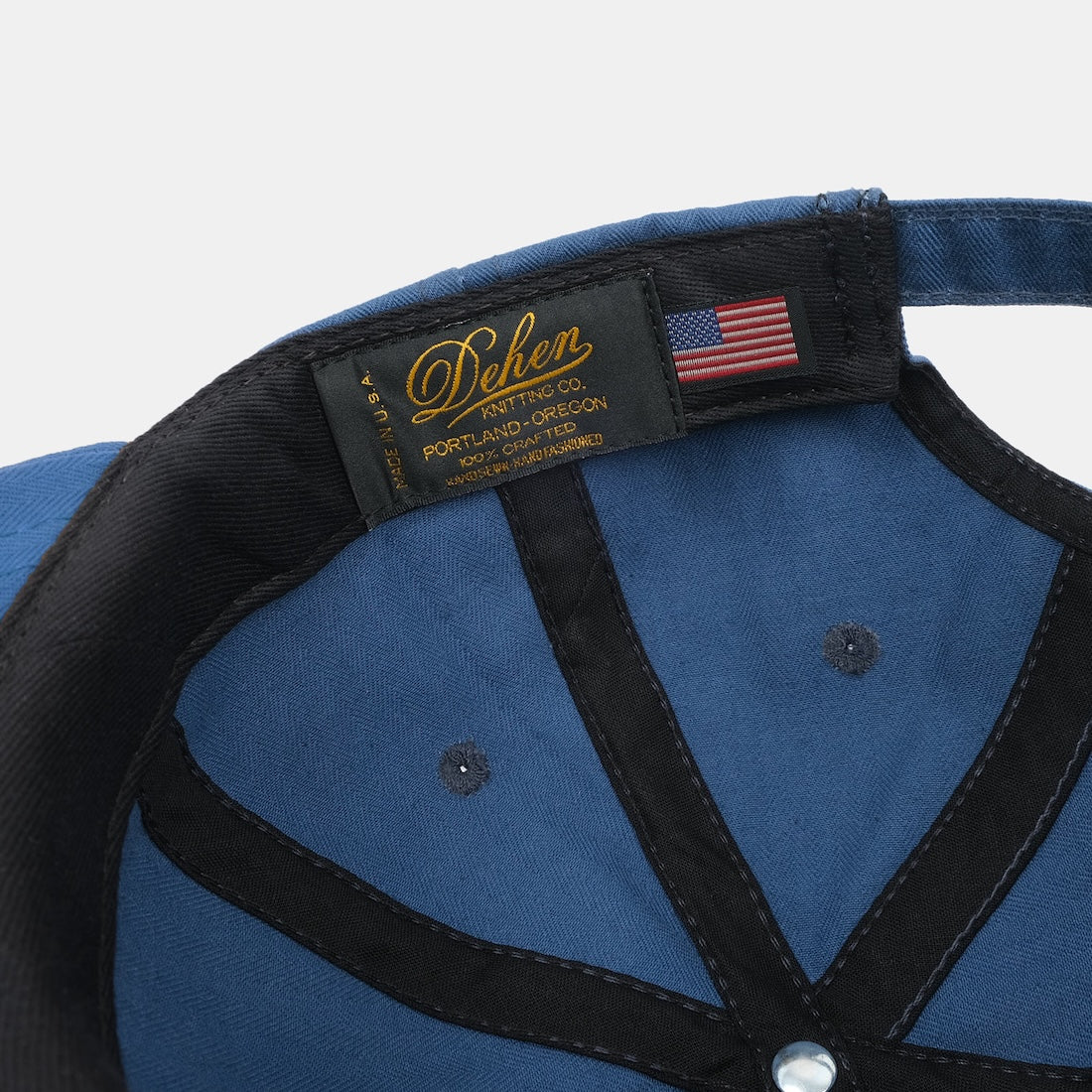 DE-BCW02WC-BLU - Dehen 1920 12oz Waxed Cotton Baseball Cap - Blue - Image 5
