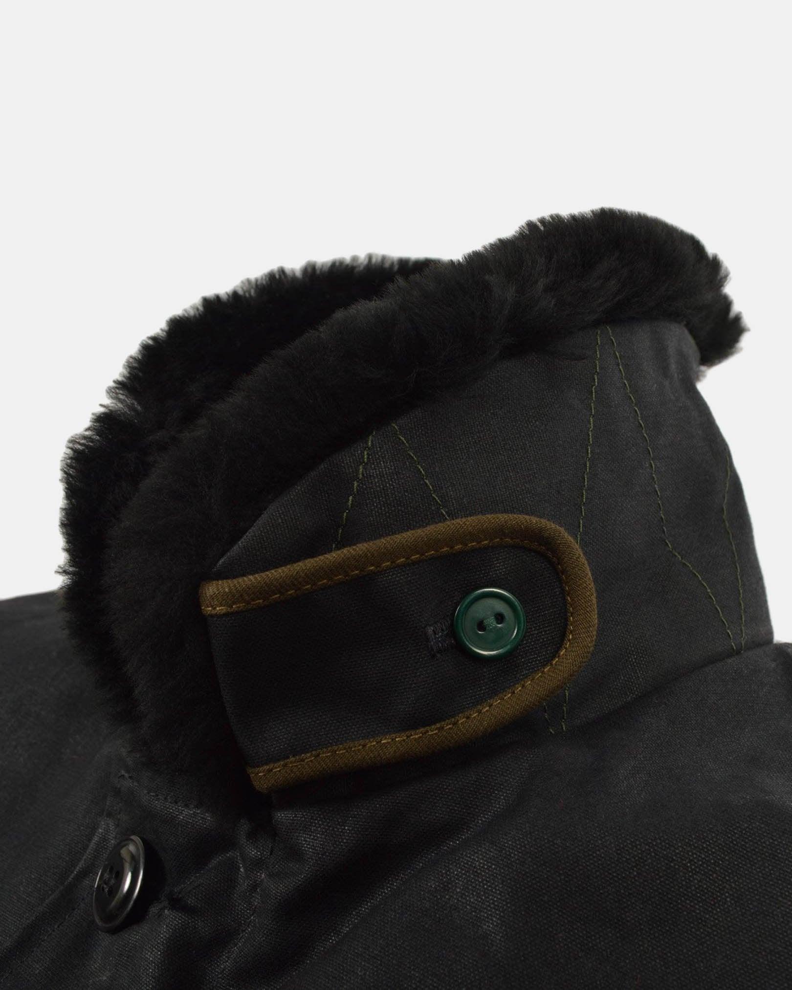 DE-N1-US-BLK - Dehen 1920 Waxed Canvas N-1 Deck Jacket - Black - Image 4