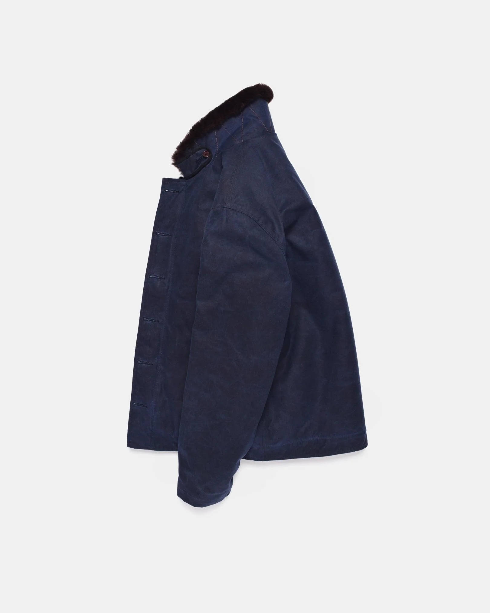 DE-N1-US-NAV - Dehen 1920 Waxed Canvas N-1 Deck Jacket - Navy - Image 4