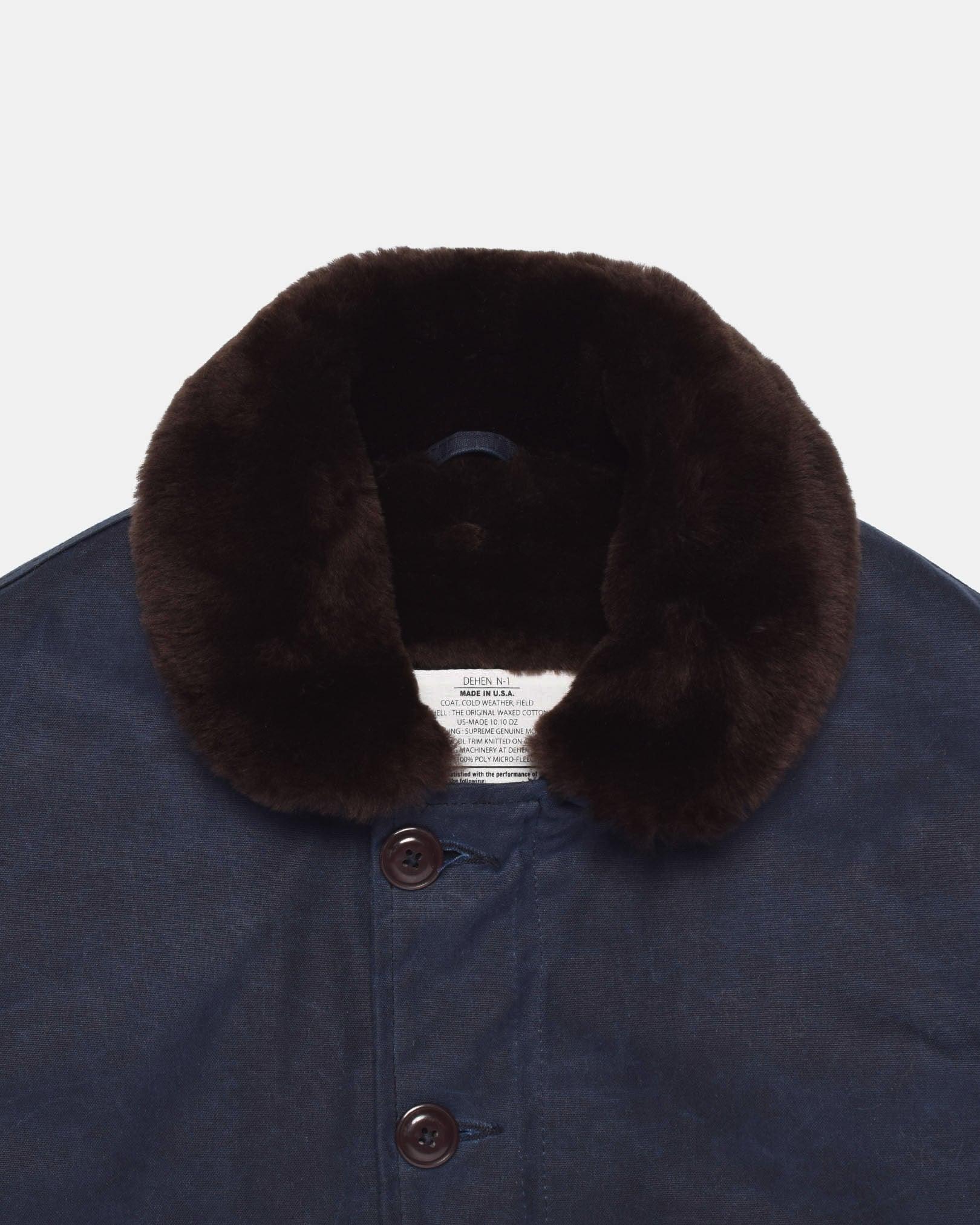 DE-N1-US-NAV - Dehen 1920 Waxed Canvas N-1 Deck Jacket - Navy - Image 5