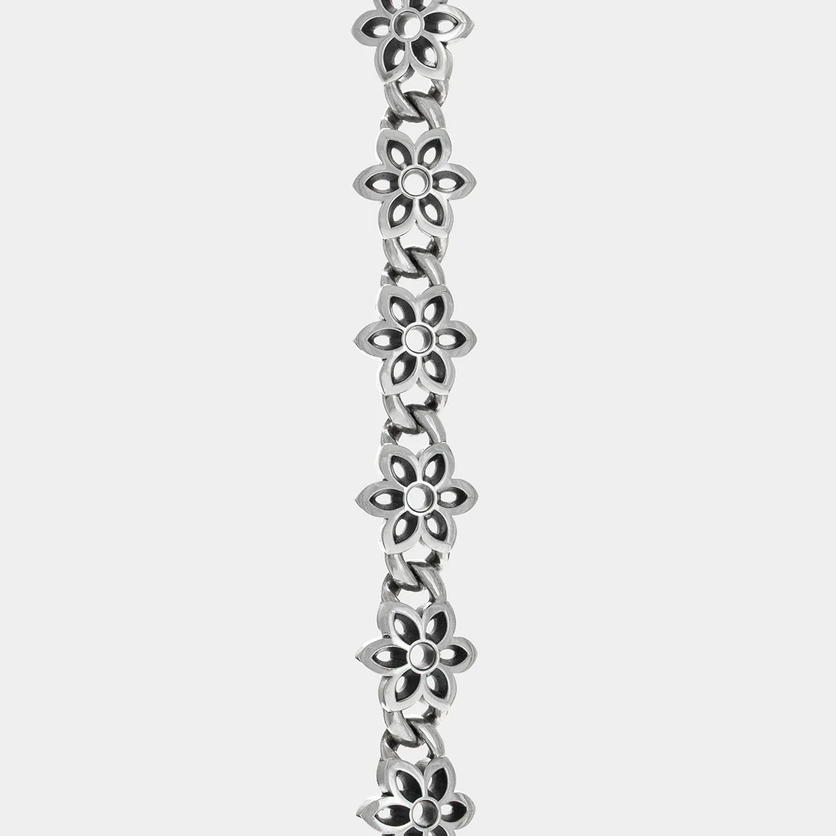 GA-MODEL-10-CUTOUT-4A - GOOD ART HLYWD Model 10 Cutout Rosette Bracelet 4A - Sterling Silver - Image 4