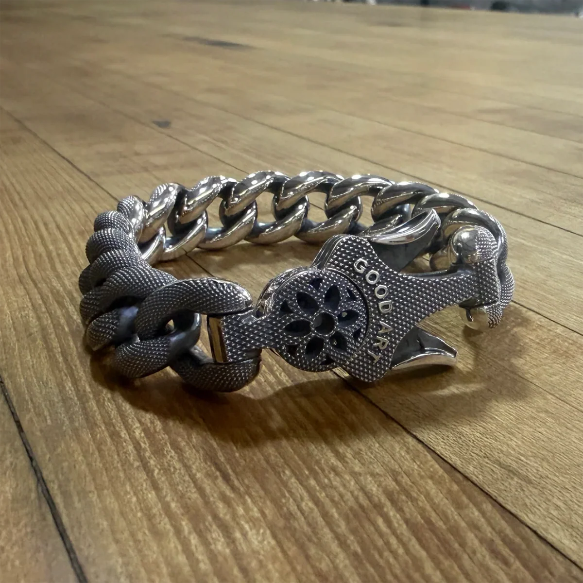 GA-MODEL-10-BRA-GB-B - GOOD ART HLYWD Model 10 Bracelet Goosebumps B - Sterling Silver - Image 2
