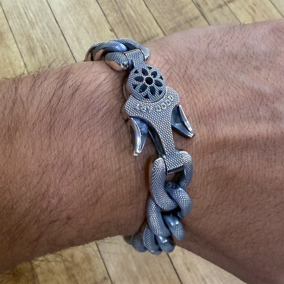 GA-MODEL-10-BRA-GB-B - GOOD ART HLYWD Model 10 Bracelet Goosebumps B - Sterling Silver - Image 3