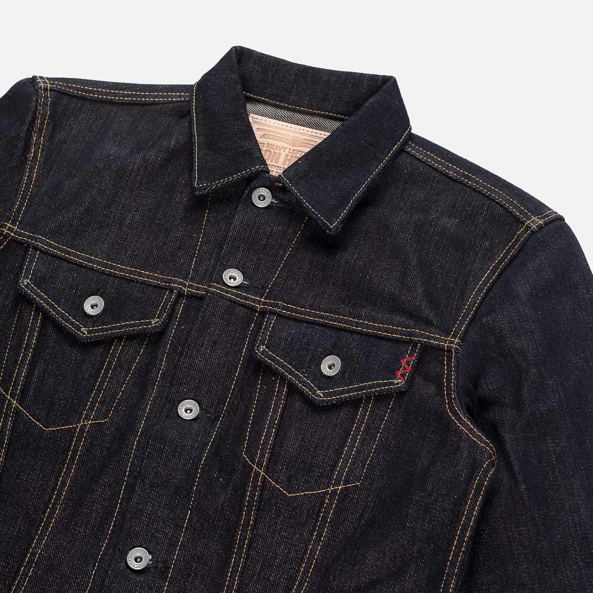 IH-526L - 19oz Left-Hand Twill Selvedge Denim Type III Jacket - Indigo - Image 5