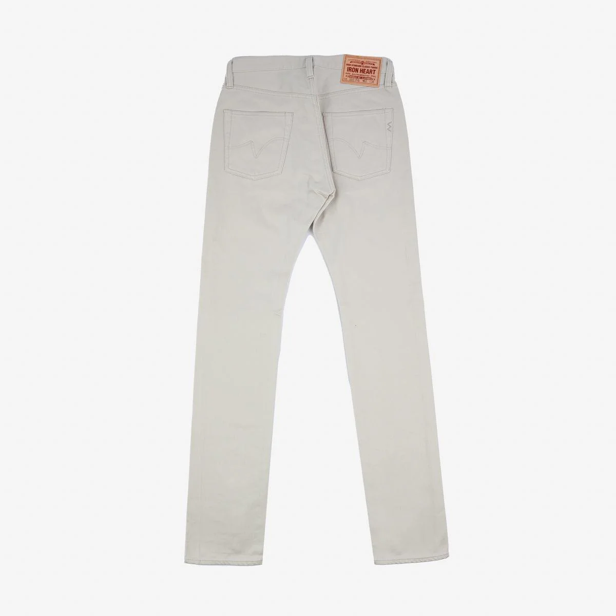 IH-555-PIQ - 14oz Cotton Piqué Super Slim Cut Jeans - Ecru - Image 3
