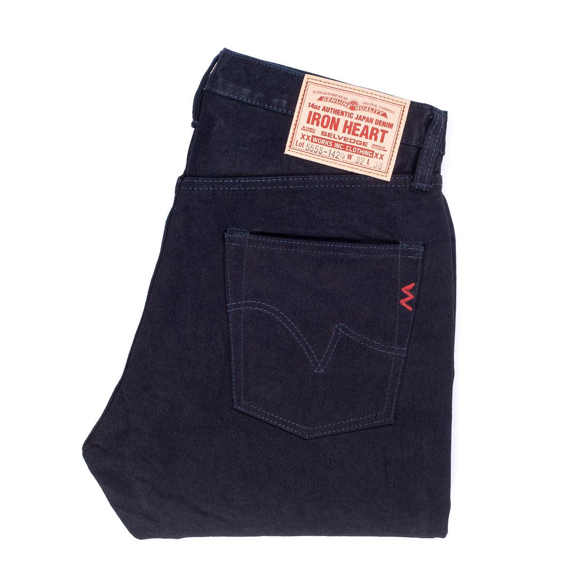 IH-555S-142IB - 14oz Selvedge Denim Super Slim Cut Jeans - Indigo/Black - Image 8