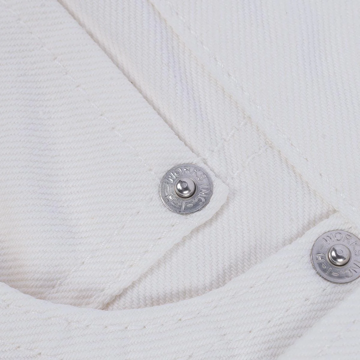 IH-634-WT - 13.5oz Cotton Twill Straight Cut Jeans - White - Image 9