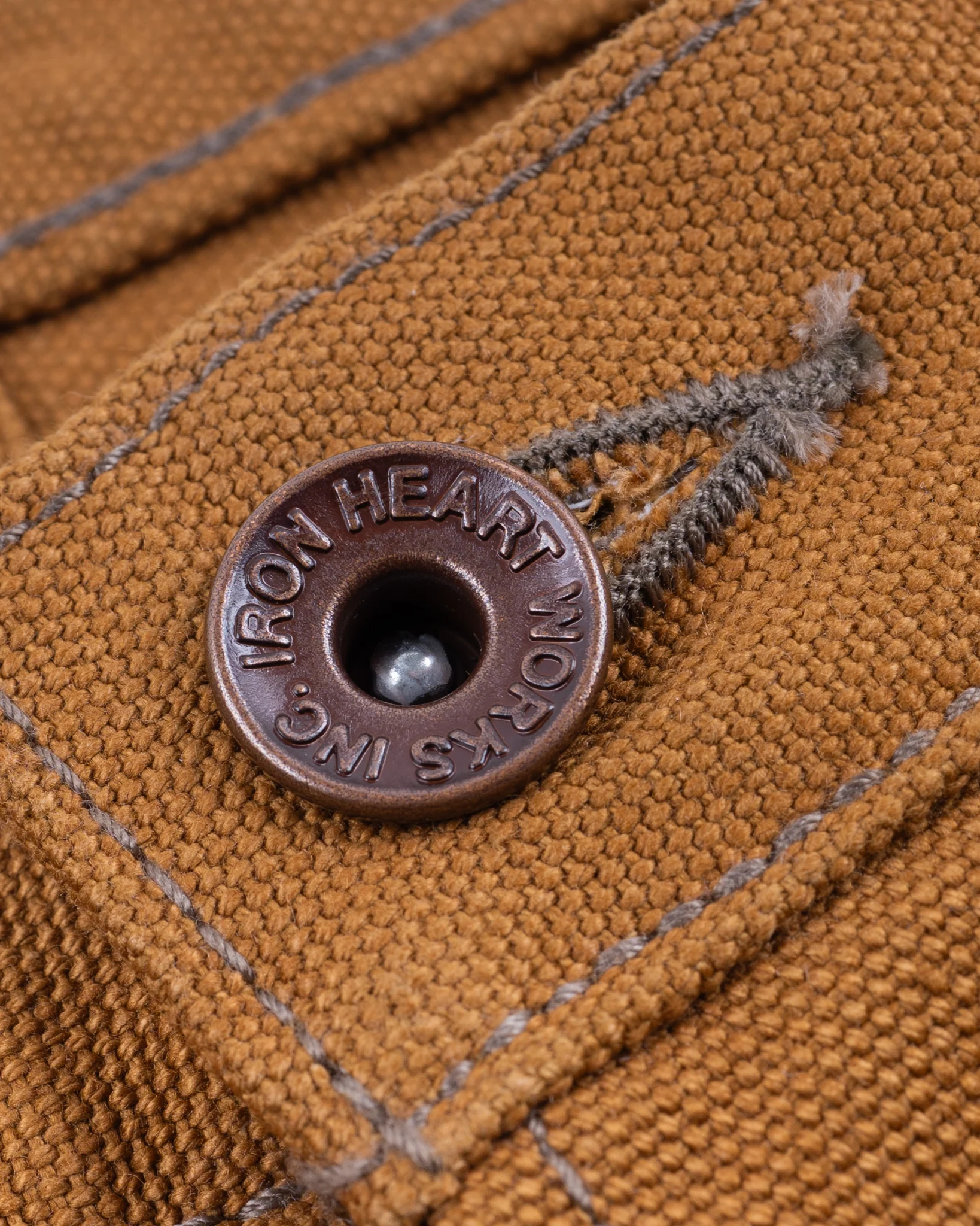 IH-634D - 17oz Duck Straight Cut Jeans - Brown - Image 7