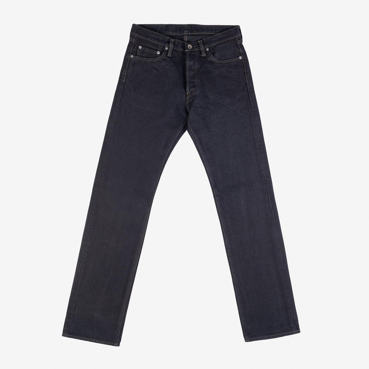 IH-634S-B - 21oz Selvedge Denim Straight Cut Jeans - Indigo Overdyed Black - Image 6