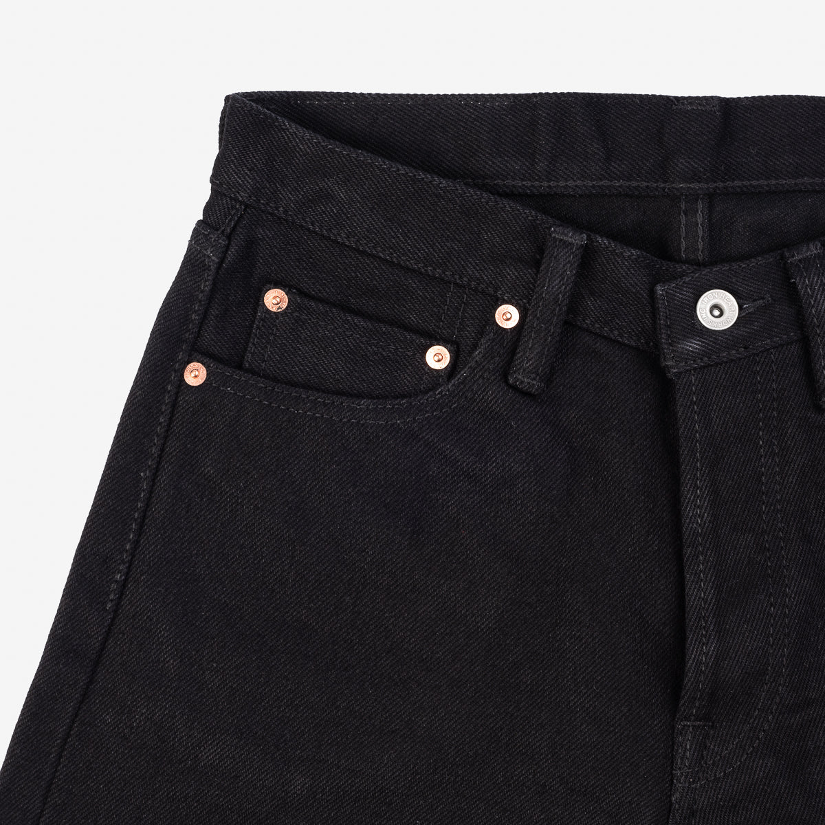 IH-634S-SBG - 21oz Selvedge Denim Straight Cut Jeans - Superblack (Fades To Grey) - Image 5
