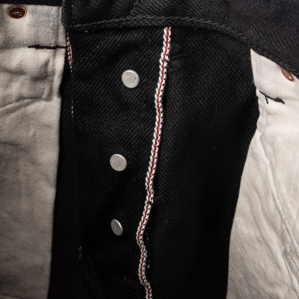 IH-634S-SBG - 21oz Selvedge Denim Straight Cut Jeans - Superblack (Fades To Grey) - Image 9