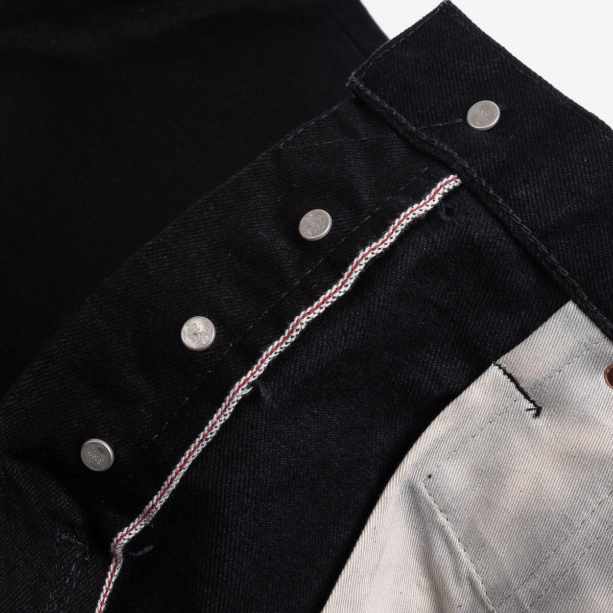 IH-666S-142BB - 14oz Selvedge Denim Slim Straight Cut Jeans - Black/Black - Image 11