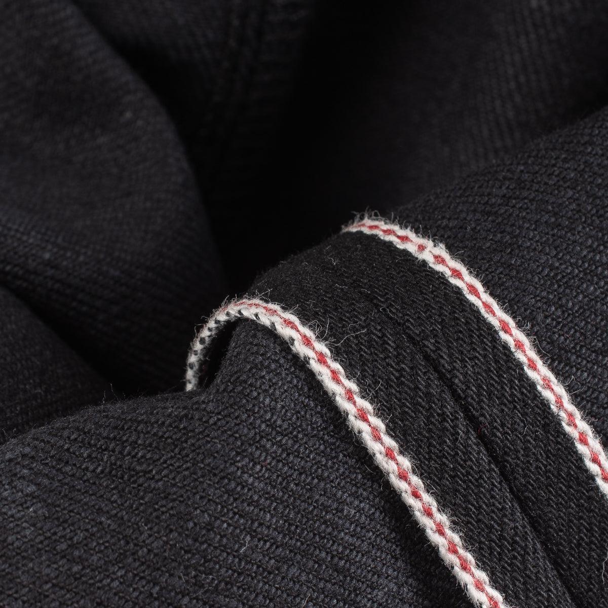 IH-666S-142BB - 14oz Selvedge Denim Slim Straight Cut Jeans - Black/Black - Image 16