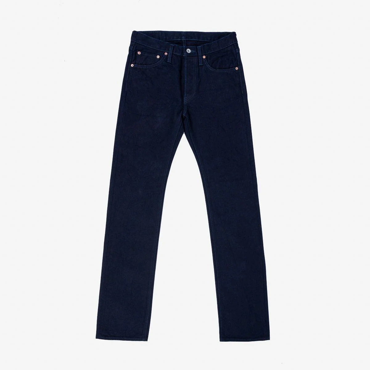 IH-666S-14II - 14oz Selvedge Denim Slim Straight Cut Jeans - Indigo/Indigo - Image 5