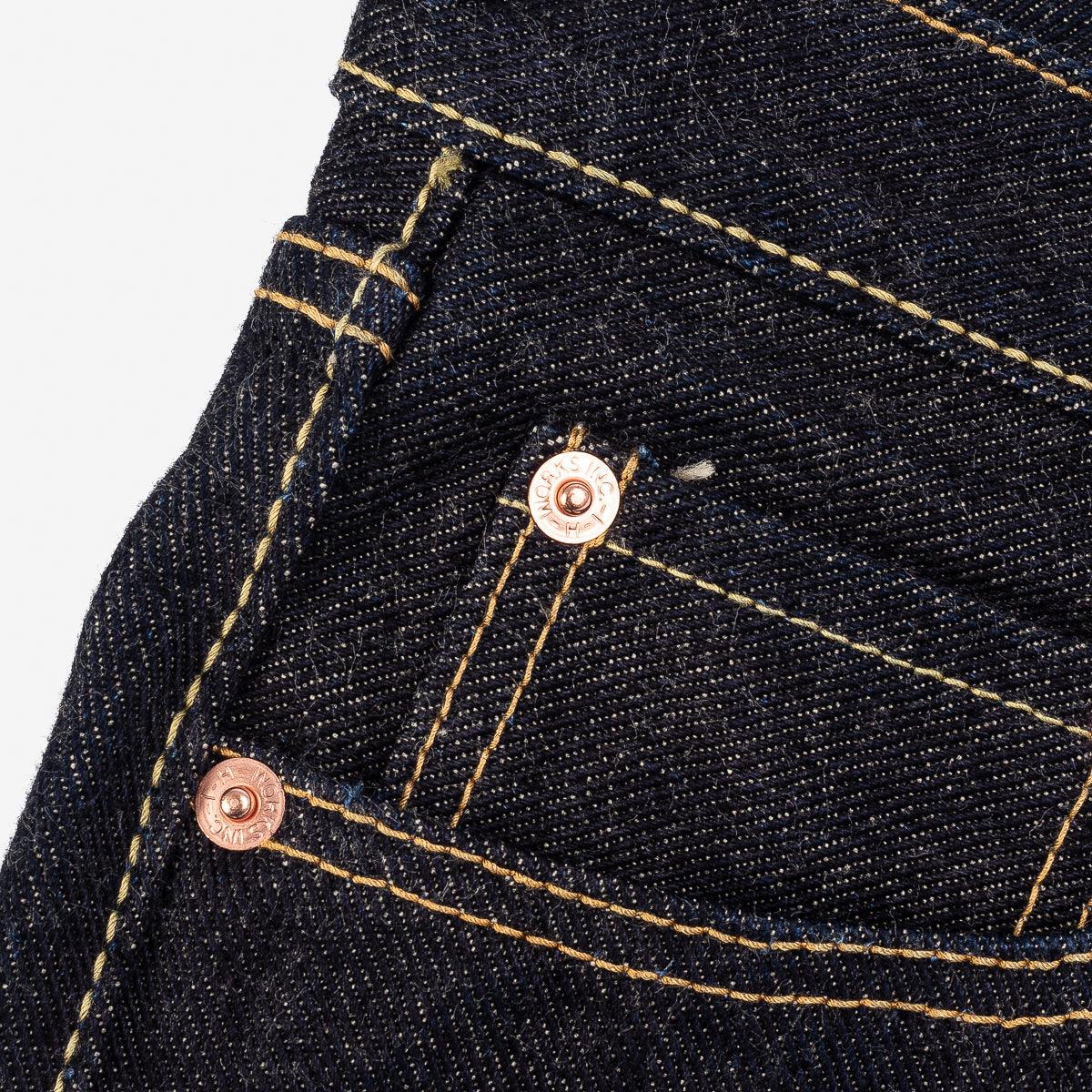 IH-666S-19L - 19oz Left Hand Twill Selvedge Denim Slim Straight Cut Jeans - Indigo - Image 10