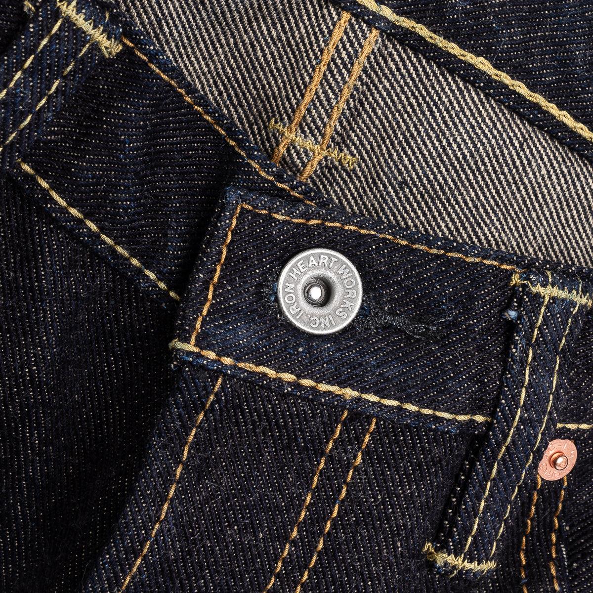 IH-666S-19L - 19oz Left Hand Twill Selvedge Denim Slim Straight Cut Jeans - Indigo - Image 11