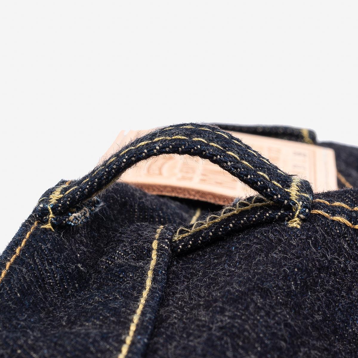IH-666S-19L - 19oz Left Hand Twill Selvedge Denim Slim Straight Cut Jeans - Indigo - Image 13