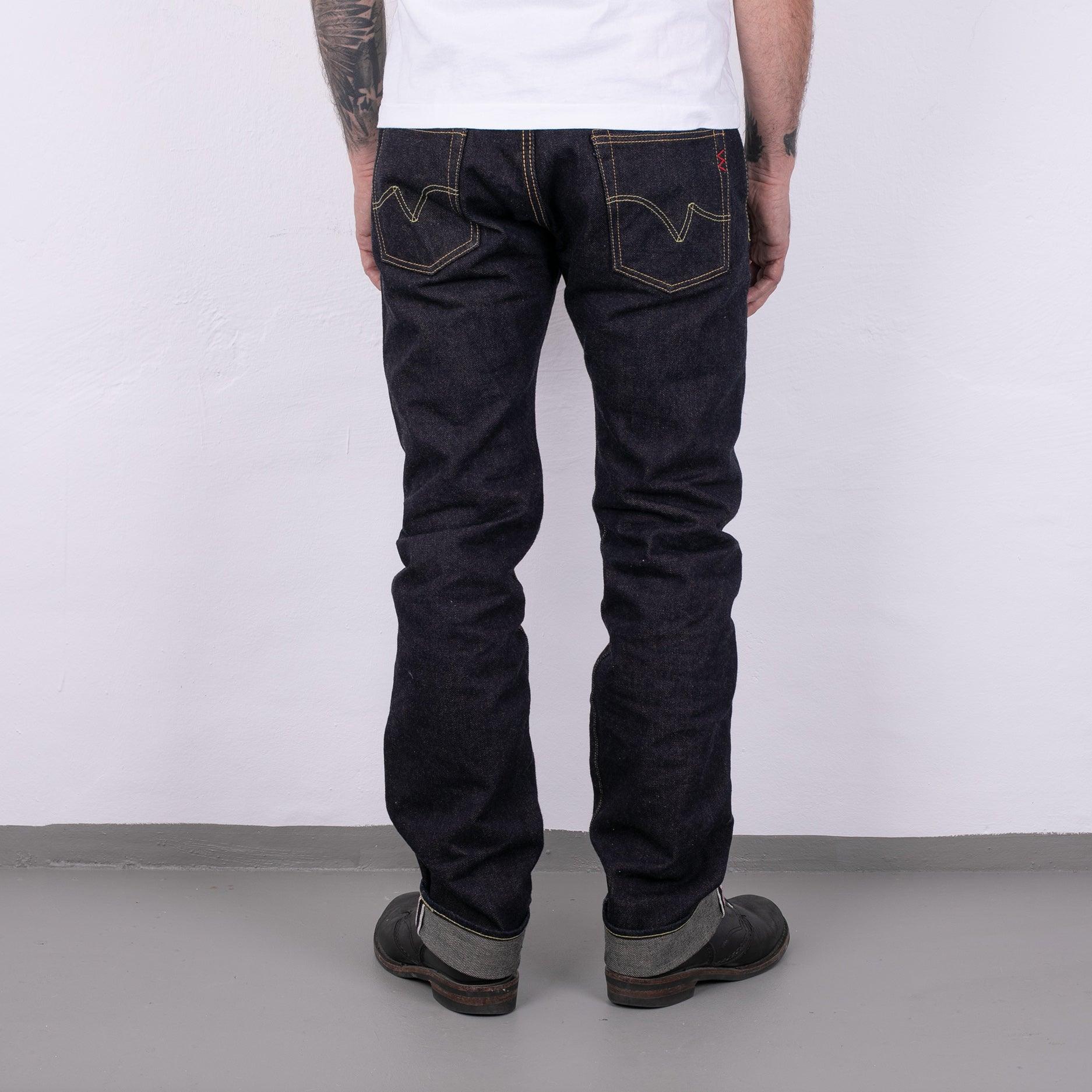 IH-666S-19L - 19oz Left Hand Twill Selvedge Denim Slim Straight Cut Jeans - Indigo - Image 5