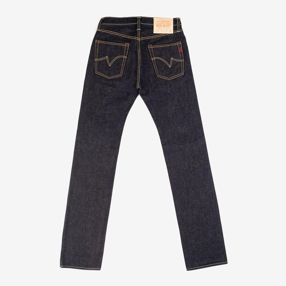 IH-666S-19L - 19oz Left Hand Twill Selvedge Denim Slim Straight Cut Jeans - Indigo - Image 7
