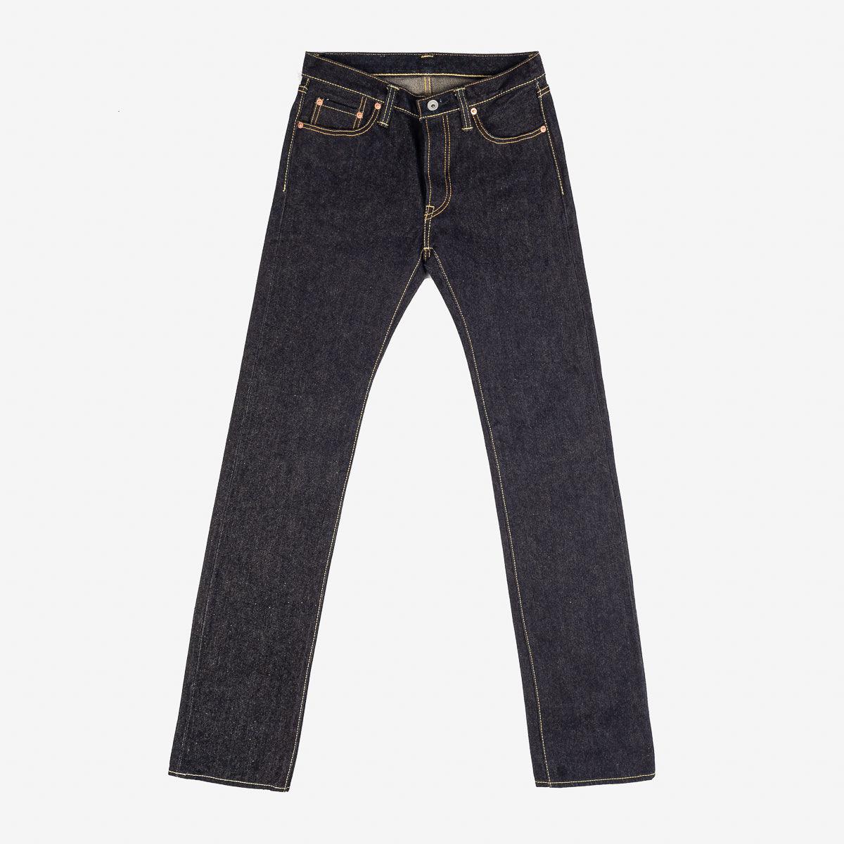 IH-666S-19L - 19oz Left Hand Twill Selvedge Denim Slim Straight Cut Jeans - Indigo - Image 8