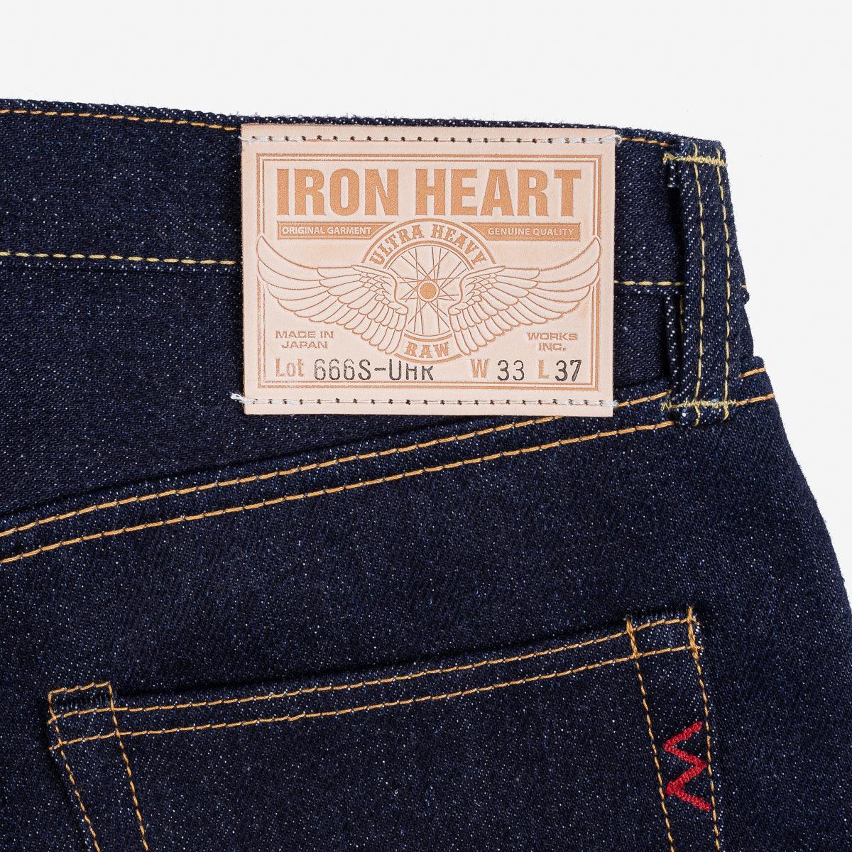 IH-666S-UHR - 21/23oz Ultra Heavy Raw Selvedge Denim Slim Straight Jeans - Indigo - Image 4