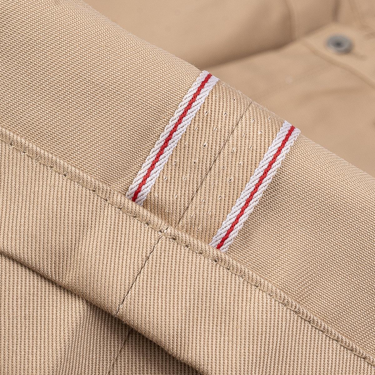 IH-717-KHA - 9oz Mercerised Selvedge Cotton Chinos - Khaki - Image 10