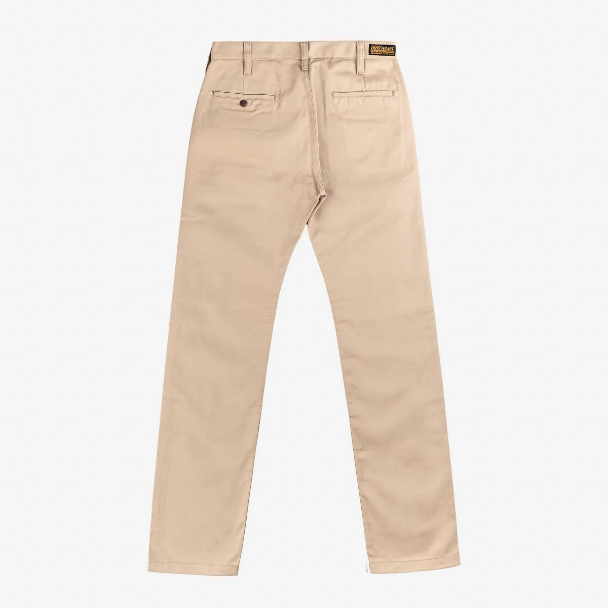 IH-717-KHA - 9oz Mercerised Selvedge Cotton Chinos - Khaki - Image 3