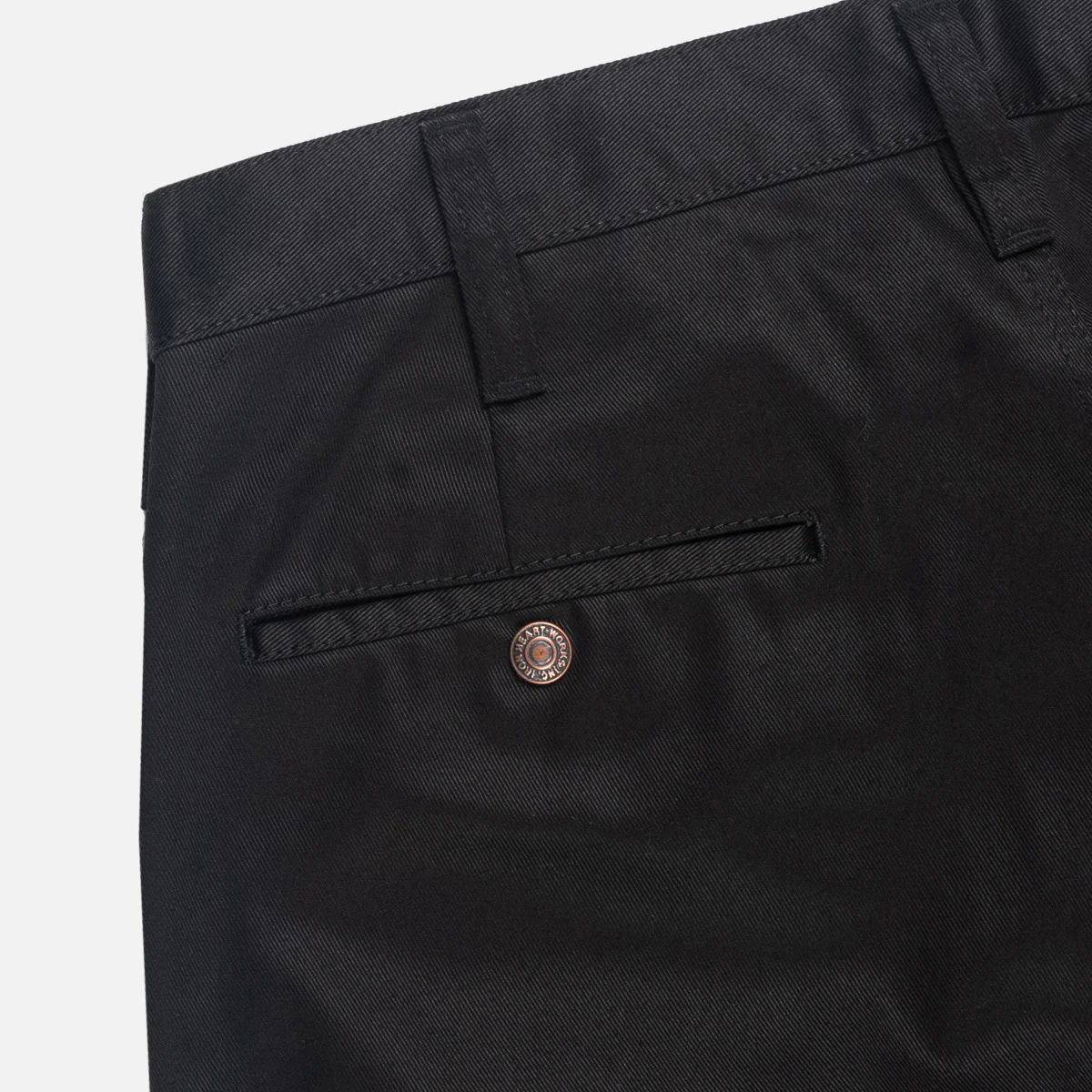 IH-721-BLK - 9oz Mercerised Selvedge Cotton Slim Tapered Chino - Black - Image 11