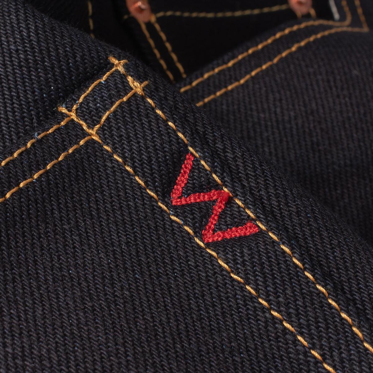IH-777-XHSIB - 25oz Selvedge Denim Slim Tapered Cut Jeans - Indigo/Black - Image 13