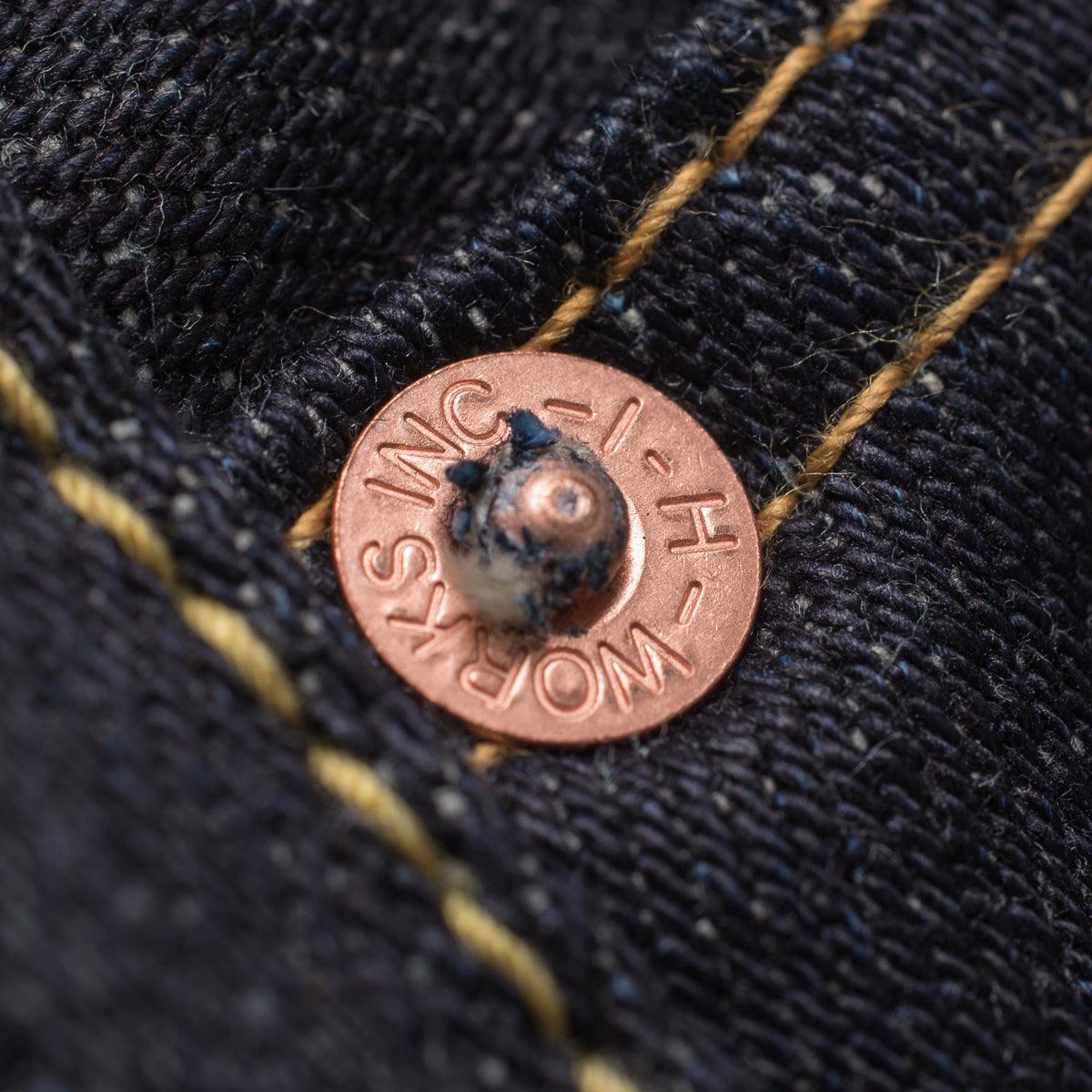 IH-777S-142 - 14oz Selvedge Denim Slim Tapered Jeans - Indigo - Image 11