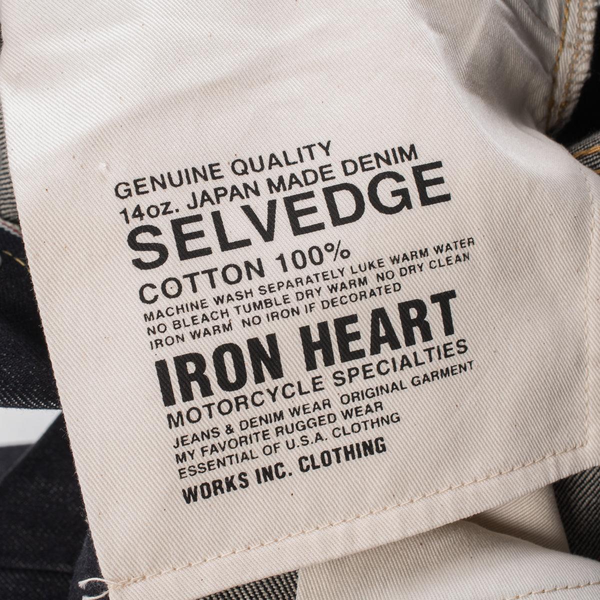 IH-777S-142 - 14oz Selvedge Denim Slim Tapered Jeans - Indigo - Image 14
