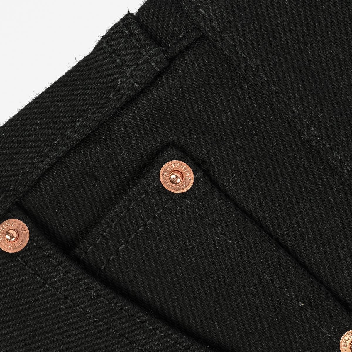 IH-777S-SB - 21oz Selvedge Denim Slim Tapered Cut Jeans - Superblack Non-Fade - Image 12