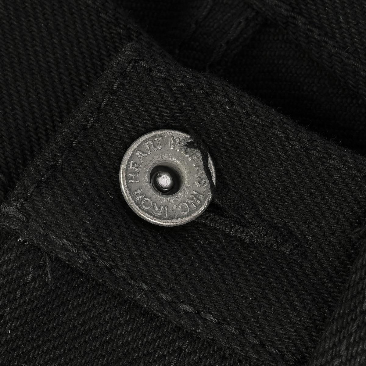 IH-777S-SB - 21oz Selvedge Denim Slim Tapered Cut Jeans - Superblack Non-Fade - Image 13