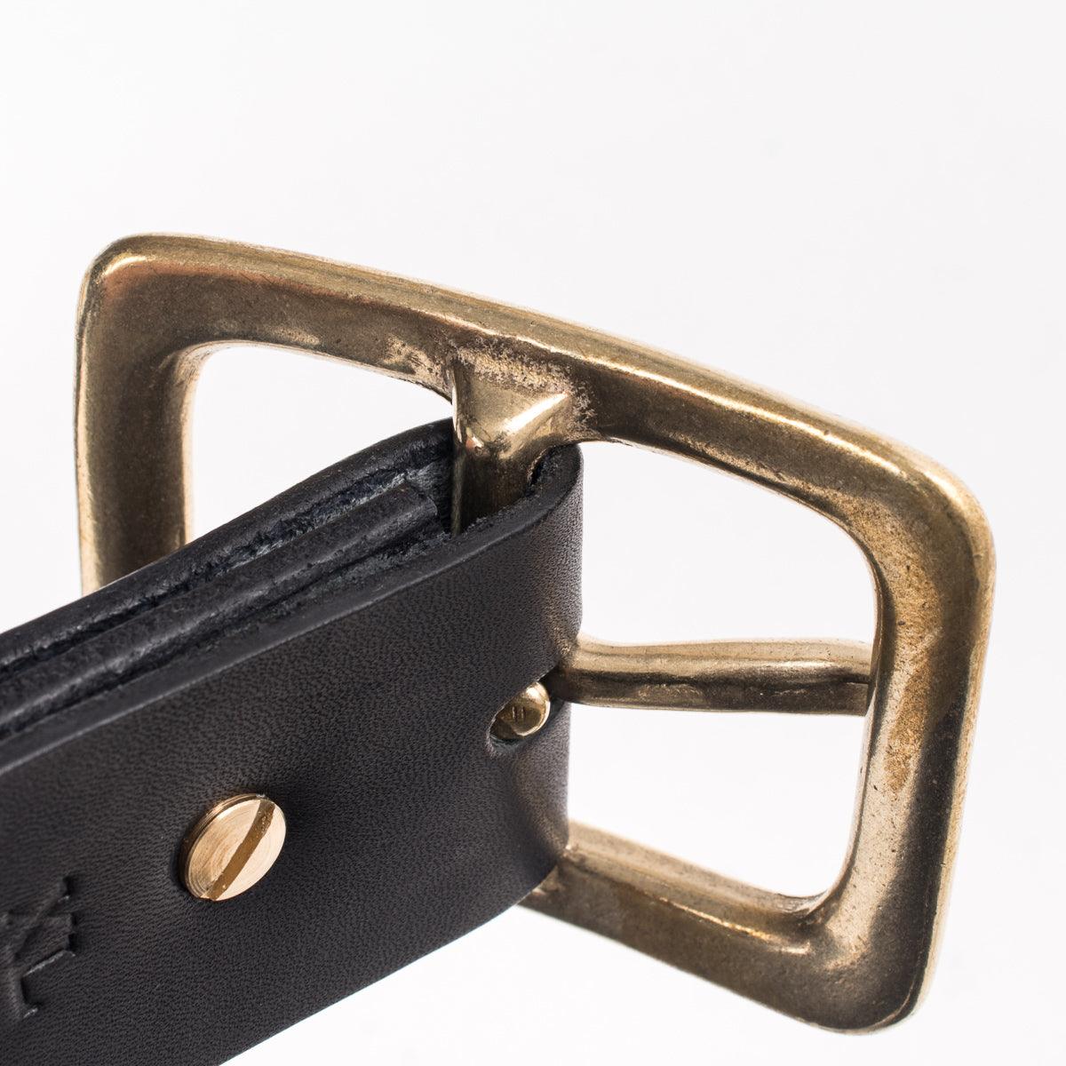 IHB-11-BLK - Heavy Duty "Tochigi" Leather Belt Black - Image 4