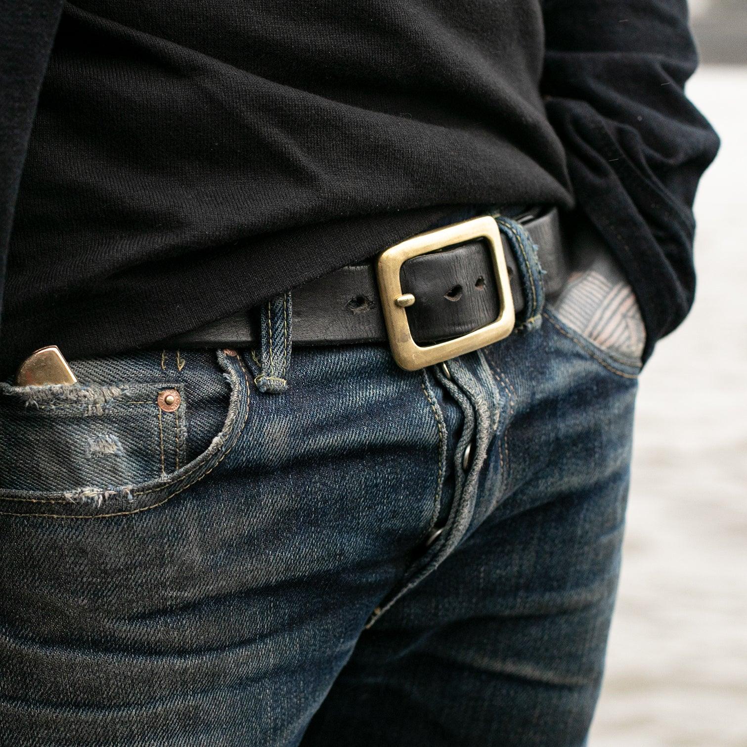 IHB-11-BLK - Heavy Duty "Tochigi" Leather Belt Black - Image 9