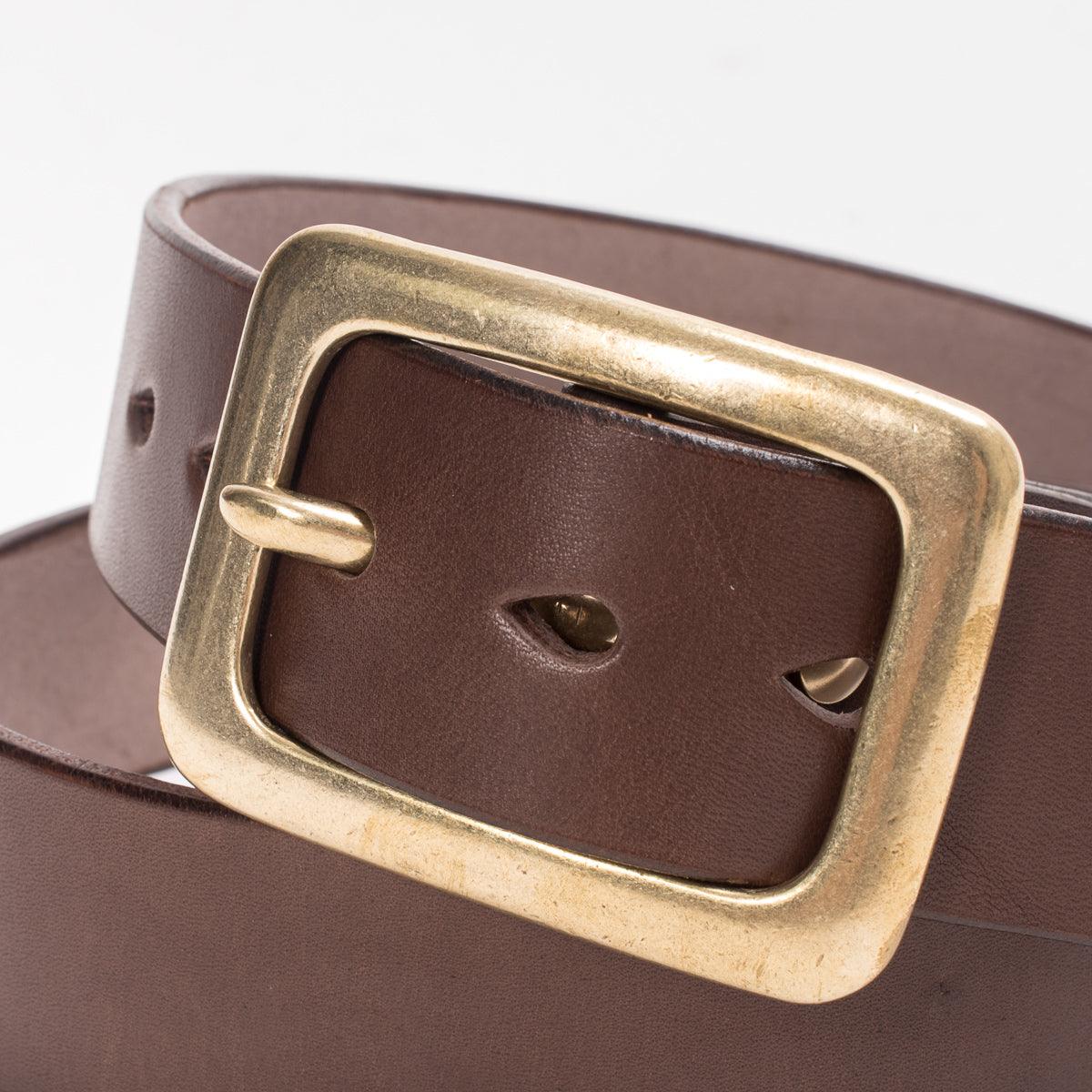 IHB-11-BRN - Heavy Duty "Tochigi" Leather Belt - Brown - Image 3