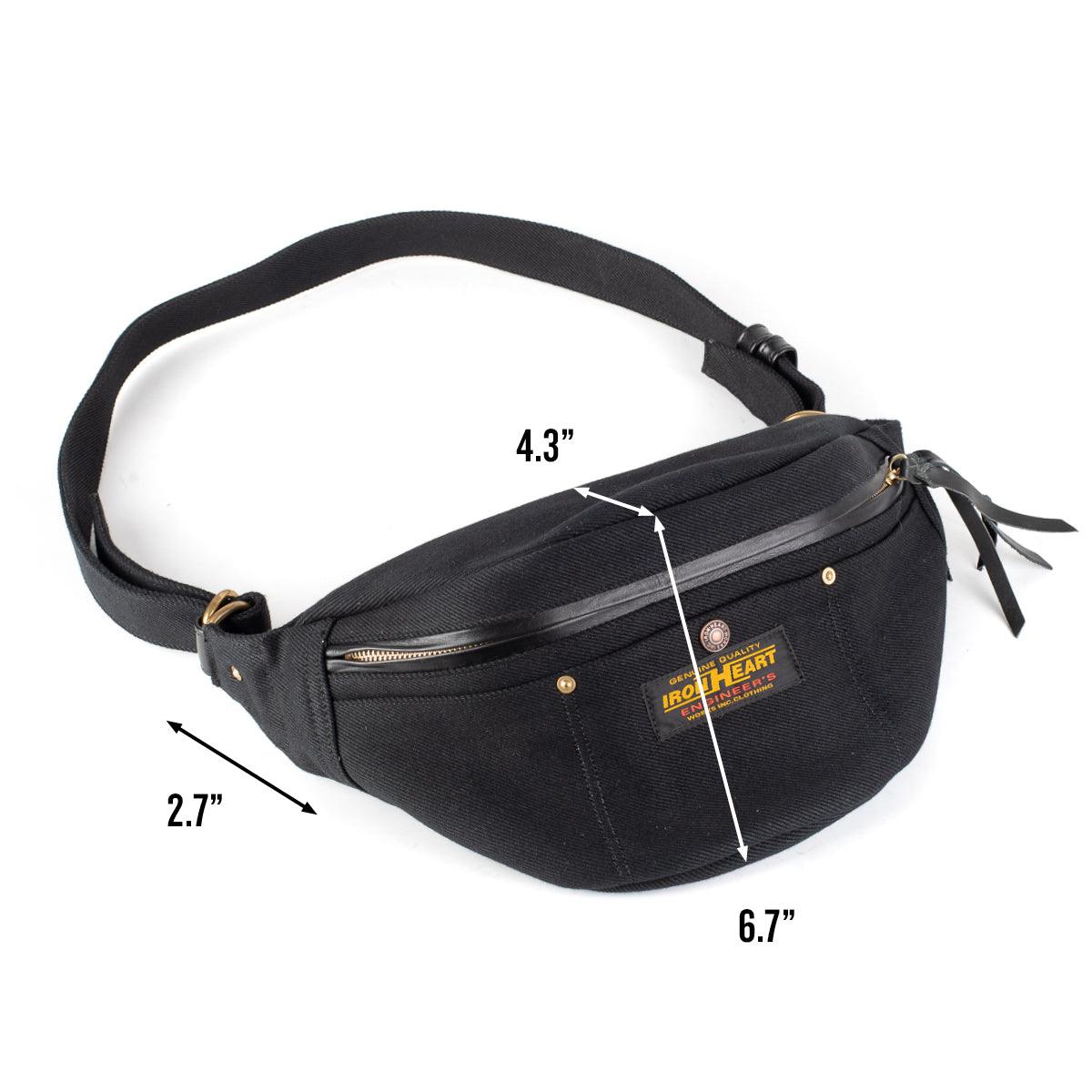 IHE-37-BLK - 21oz Denim Waist Bag - Superblack - Image 3