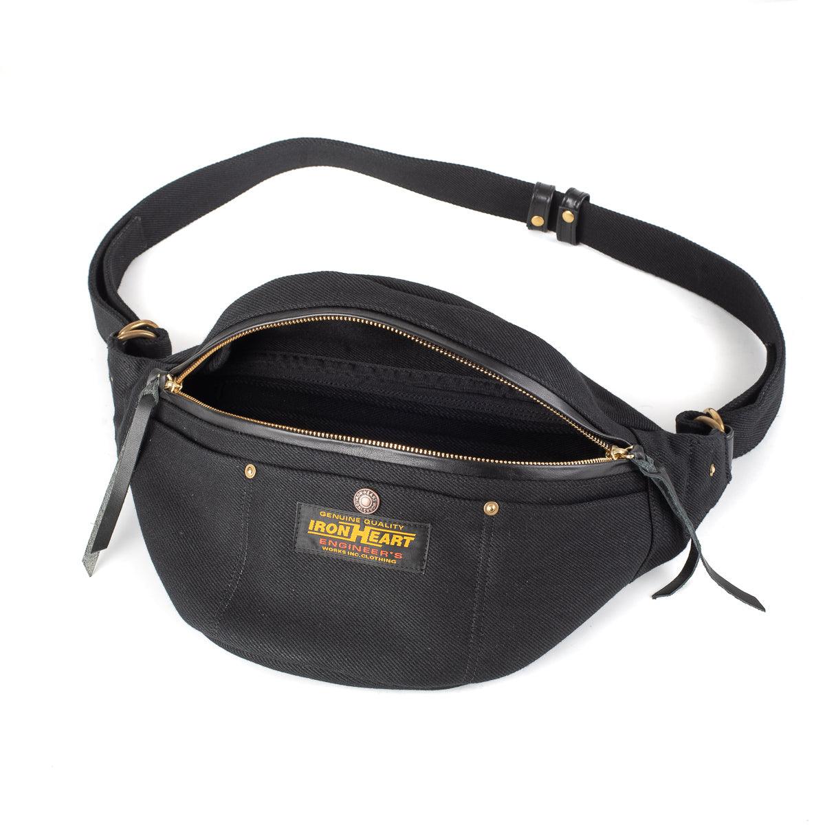 IHE-37-BLK - 21oz Denim Waist Bag - Superblack - Image 5