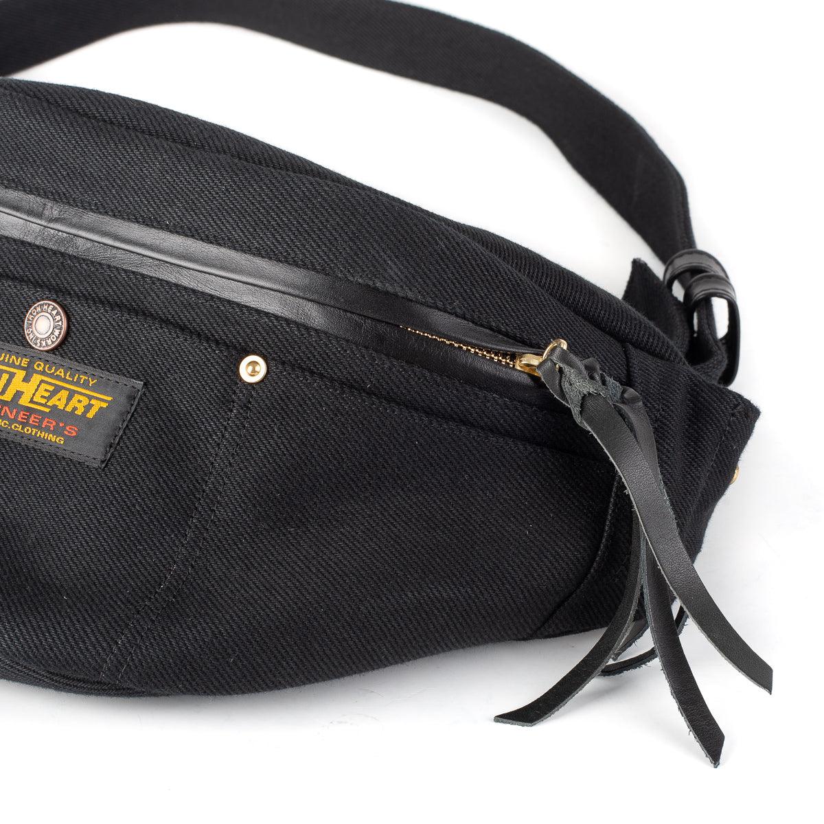 IHE-37-BLK - 21oz Denim Waist Bag - Superblack - Image 6
