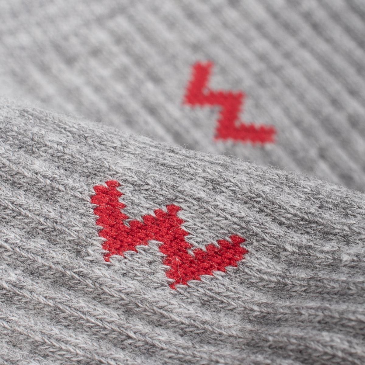 IHG-030-GRY-CHA - Iron Heart Work Boot Socks - Grey/Charcoal - Image 5