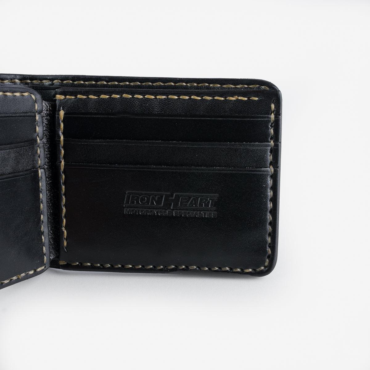 IHG-071-NAV - Slimline Small Shell Cordovan Wallet - Navy - Image 5
