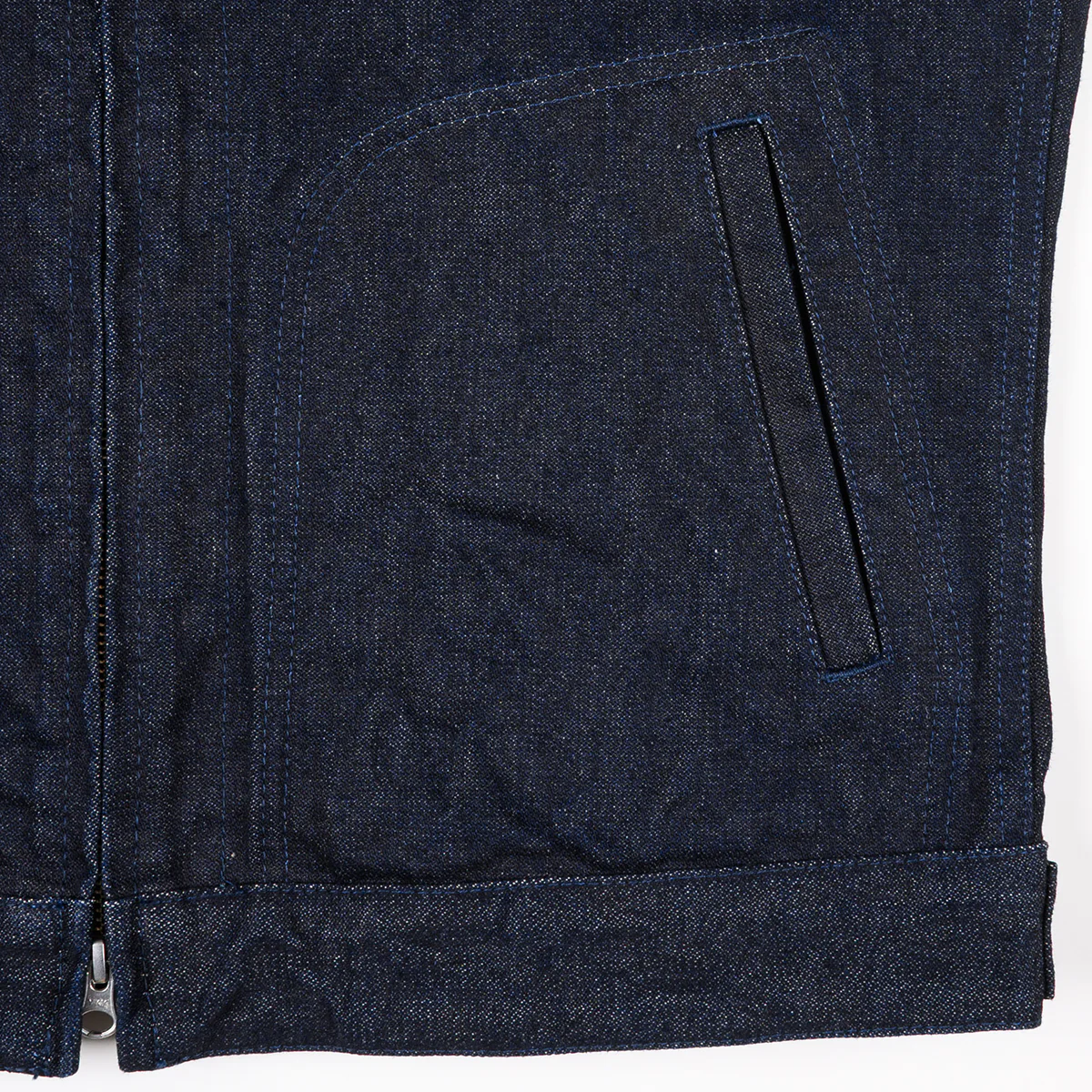 IHJ-122-IND - 14oz Broken Twill Selvedge Denim Work Jacket - Indigo - Image 7