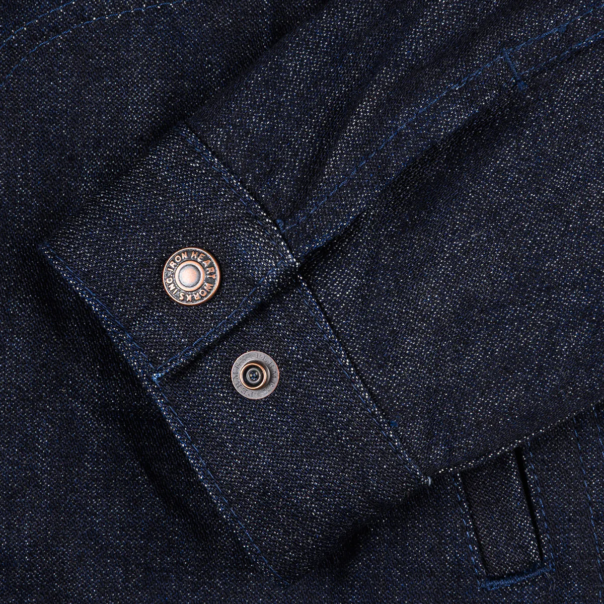 IHJ-122-IND - 14oz Broken Twill Selvedge Denim Work Jacket - Indigo - Image 9