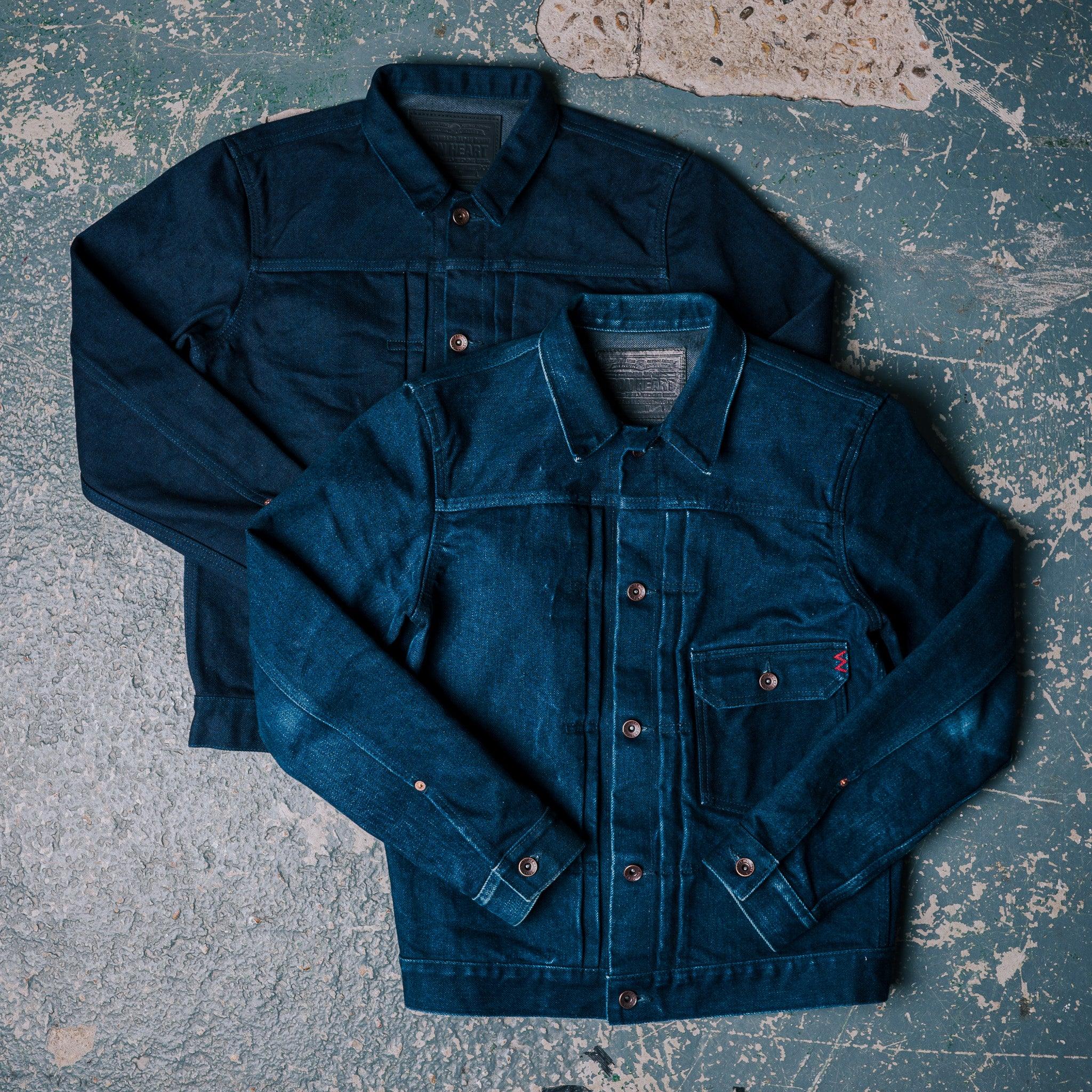 IHJ-140-IG - 19oz Selvedge Denim Type I Jacket - Indigo/Grey - Image 5