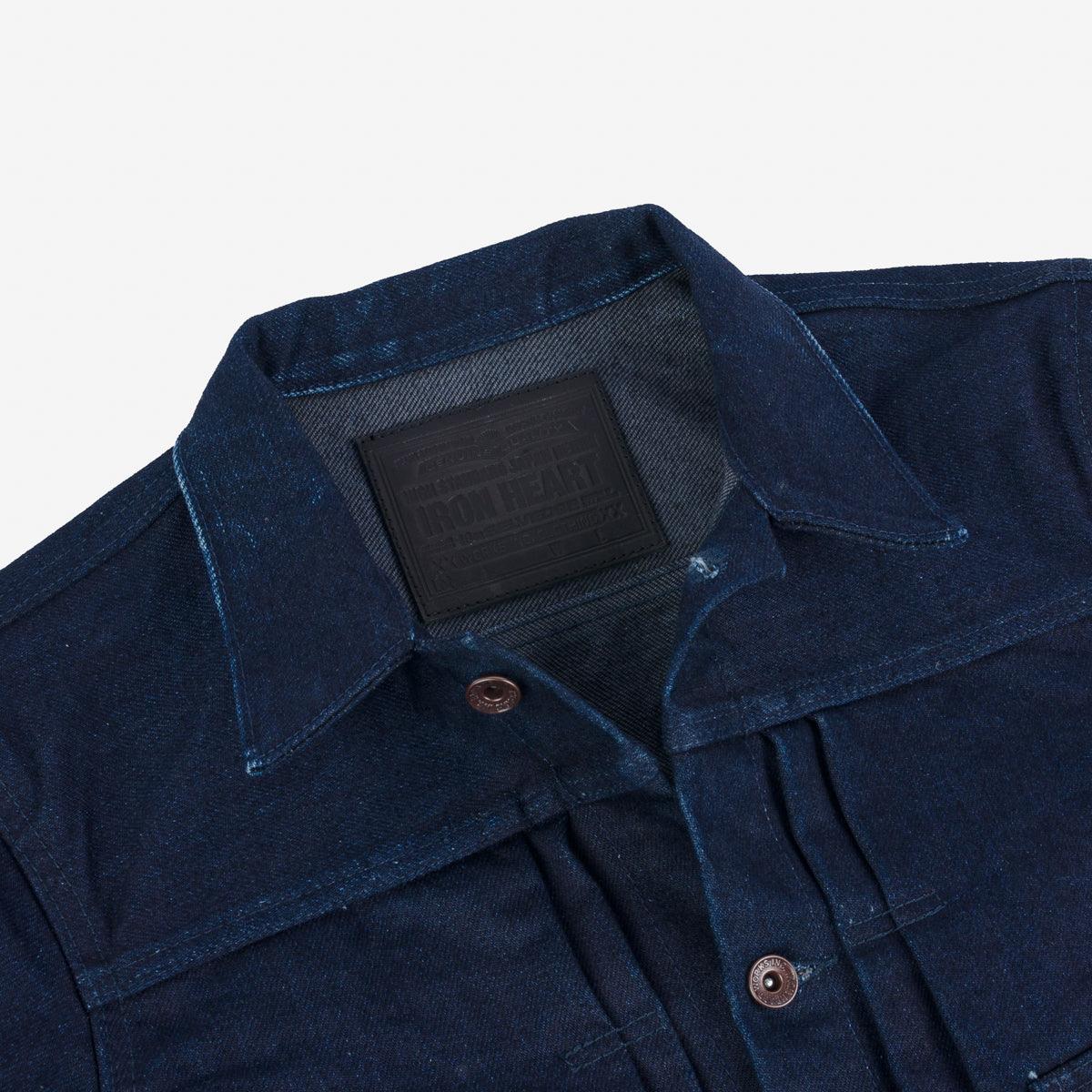 IHJ-140-IG - 19oz Selvedge Denim Type I Jacket - Indigo/Grey - Image 7