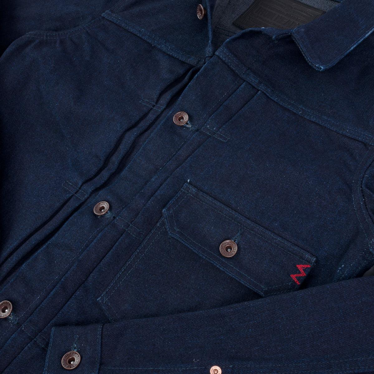 IHJ-140-IG - 19oz Selvedge Denim Type I Jacket - Indigo/Grey - Image 8