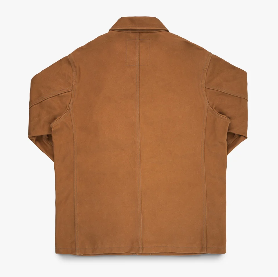 IHJ-150-BRN - 20oz Paraffin Coated Duck Chore Jacket - Brown - Image 4